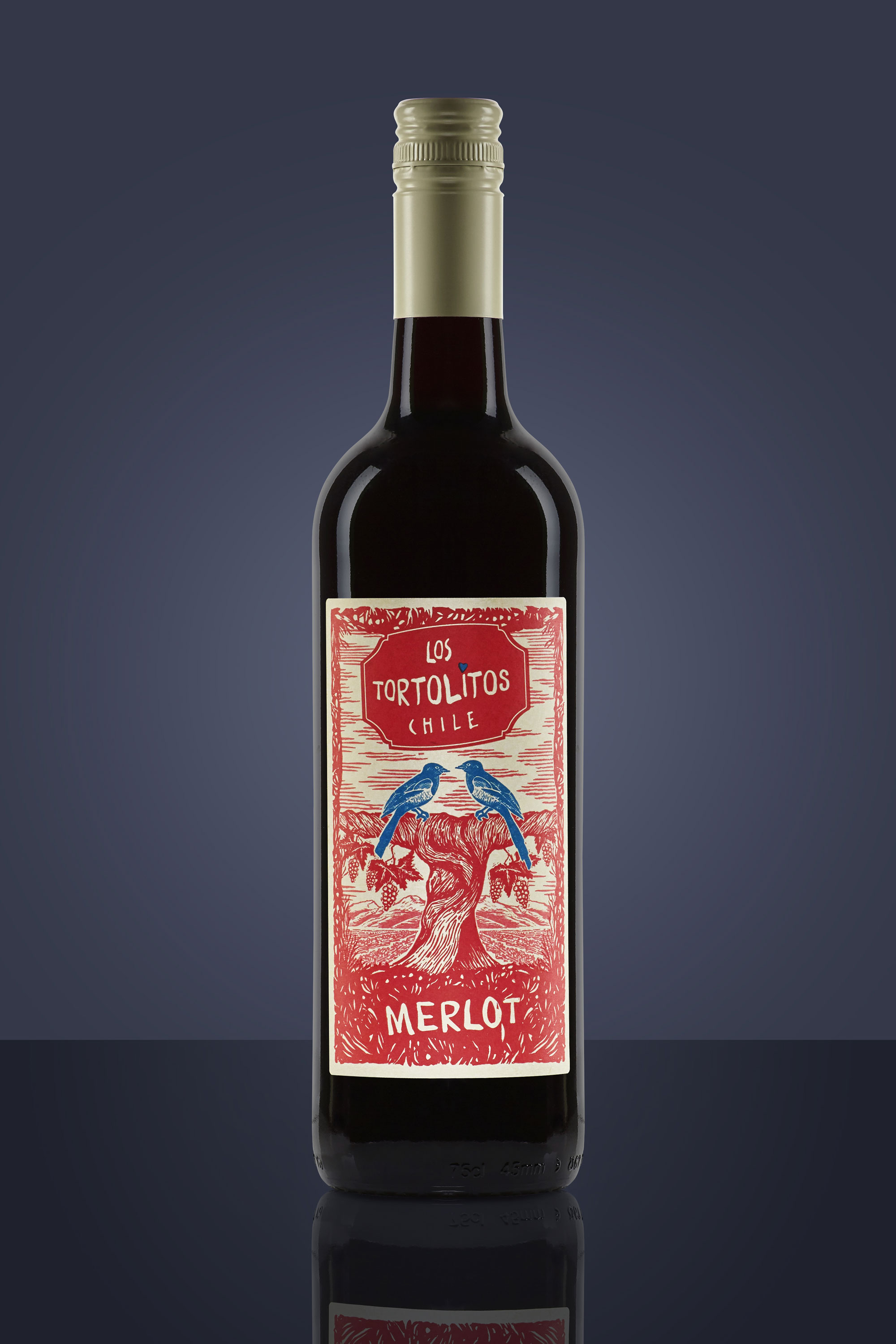 print label for a chilean merlot