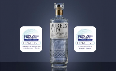 Amberley Labels named as finalist for Aureus Vita Gin label  - Amberley Labels